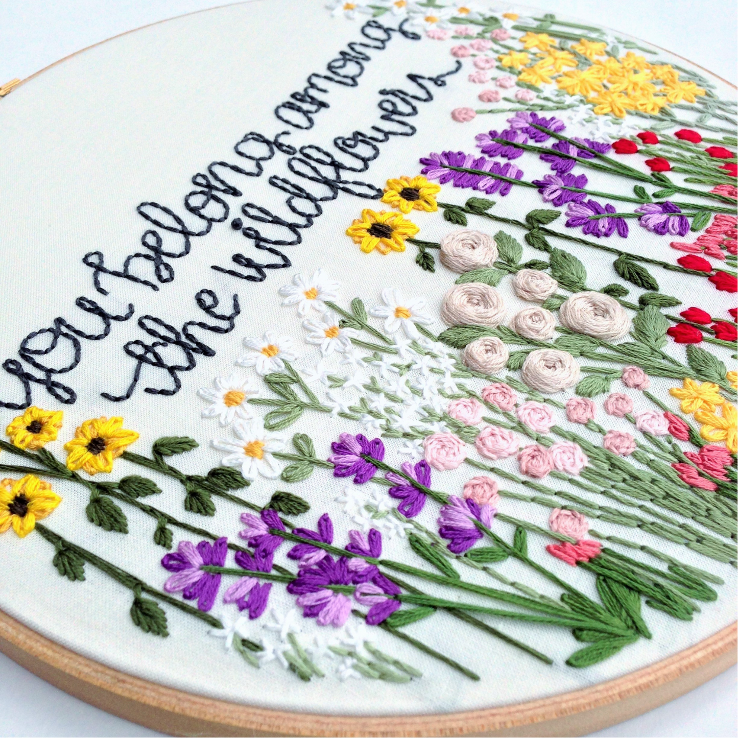 Wildflower Pattern Embroidery Hoop (PDF)