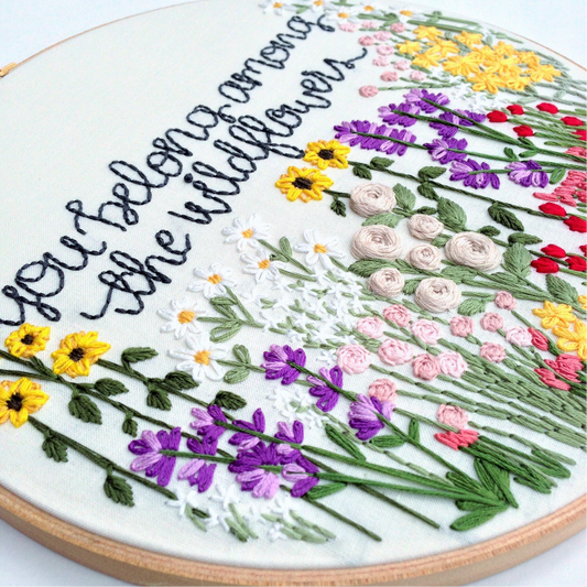 Wildflower Pattern Embroidery Hoop (PDF)