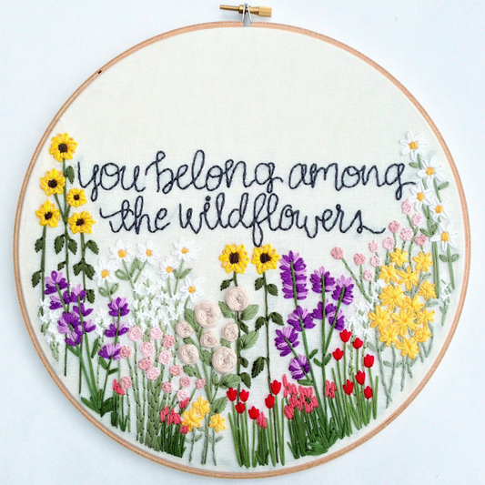 Wildflower Pattern Embroidery Hoop (PDF)